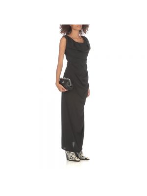 Vestido largo sin mangas drapeado Vivienne Westwood negro