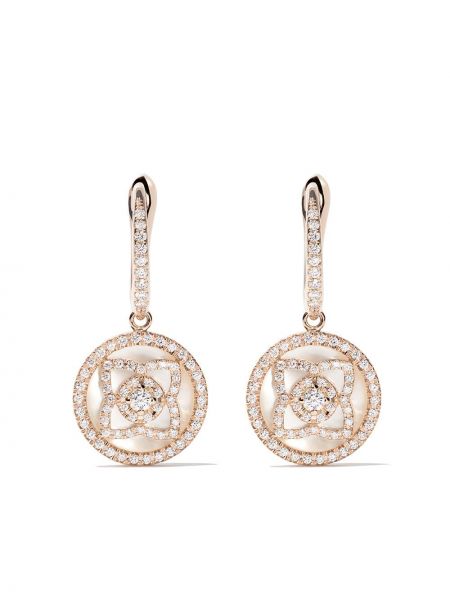 Cercei cu perle din aur roz De Beers Jewellers