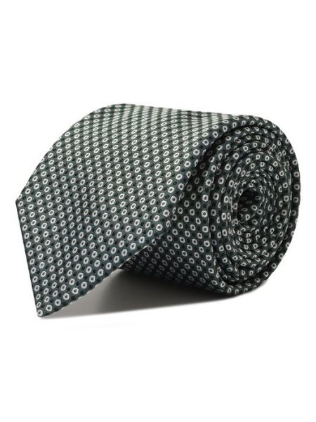 Шелковый галстук Giorgio Armani зеленый