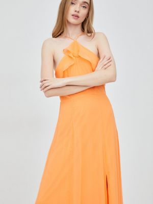 Pomarańczowa sukienka długa Vero Moda