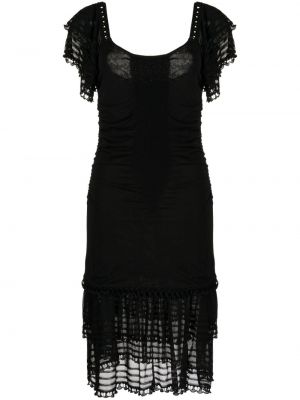 Černé midi šaty Chanel Pre-owned