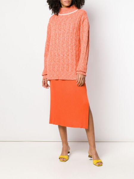 Pull en cachemire en tricot Cashmere In Love orange
