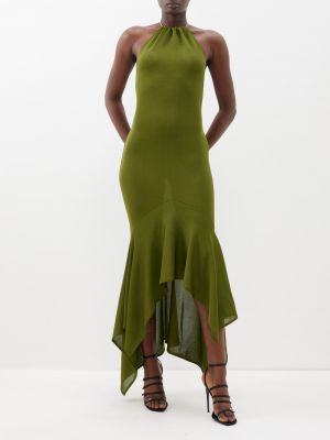 Трикотажное платье Alexandre Vauthier зеленое