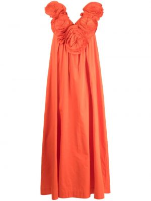 Bavlnené dlouhé šaty Mara Hoffman oranžová
