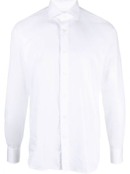 Chemise en coton avec manches longues D4.0 blanc