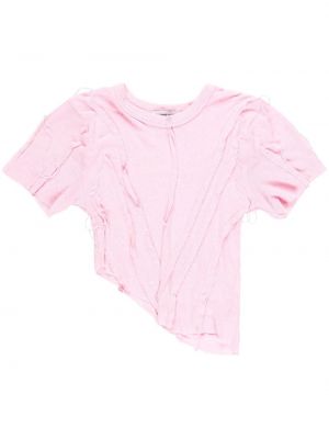 Асиметрична тениска Sami Miro Vintage розово