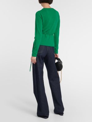 Cinturón de lana de cachemir de tela jersey Jardin Des Orangers verde