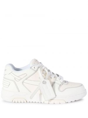 Sneakersy sznurowane koronkowe Off-white białe