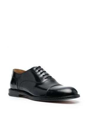 Nėriniuotos iš natūralios odos oksfordo batai su raišteliais Cenere Gb juoda