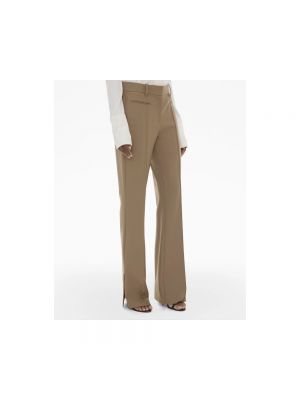 Pantalones ajustados de lana Helmut Lang marrón
