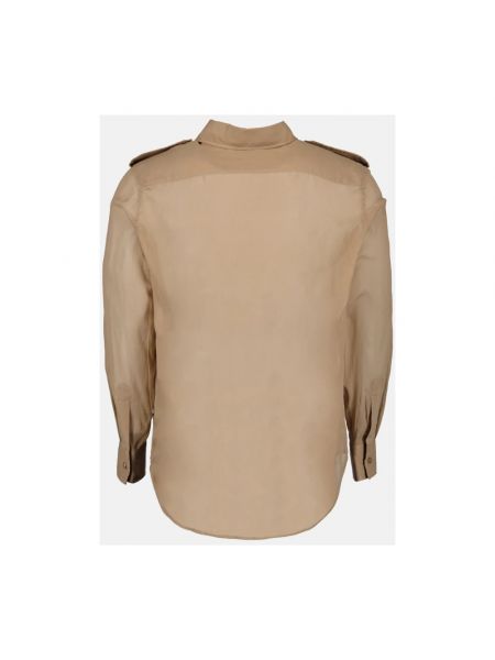 Camisa de algodón Saint Laurent beige