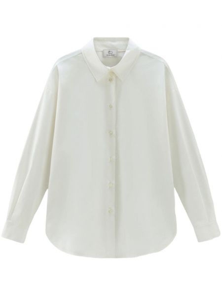 Βαμβακερό πουκάμισο Woolrich λευκό