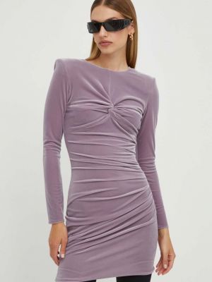 Mini šaty Elisabetta Franchi fialové