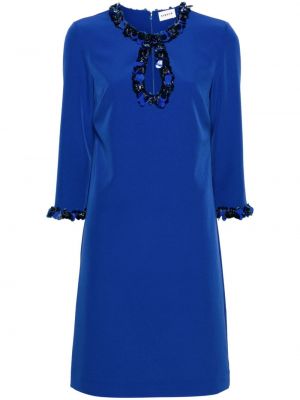 Flitrované koktejlkové šaty P.a.r.o.s.h. modrá