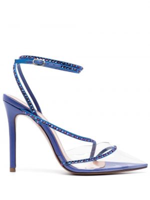 Sandale mit kristallen Andrea Wazen blau