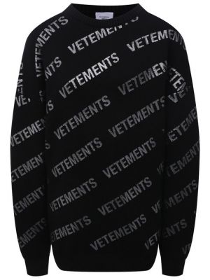 Шерстяной свитер Vetements черный