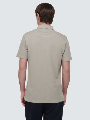 Medvilninis polo marškinėliai Sunspel pilka