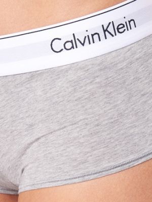 Szorty jeansowe bawełniane Calvin Klein Jeans szare