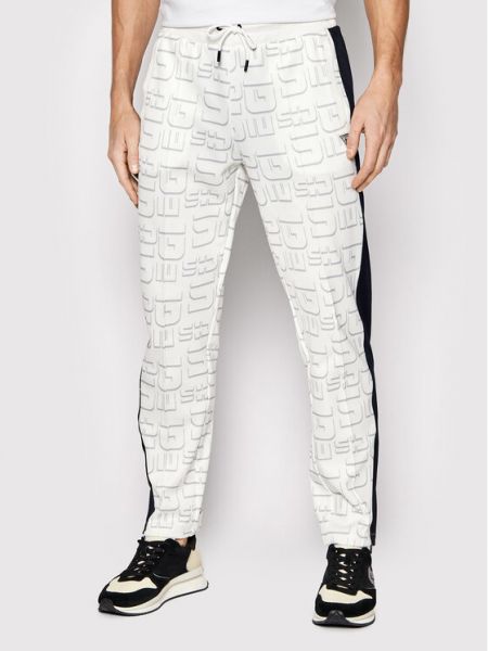 Spodnie sportowe Guess białe