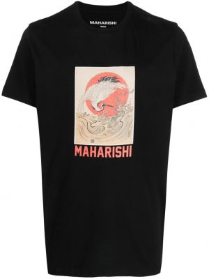 Βαμβακερή μπλούζα Maharishi μαύρο