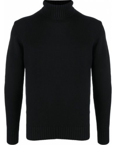 Jersey de cuello vuelto de tela jersey Cruciani negro