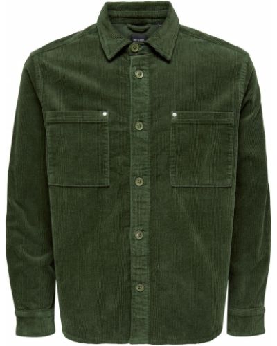Marškiniai kordinis velvetas Only & Sons žalia
