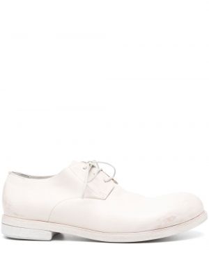 Кожени обувки в стил дерби Marsell бяло