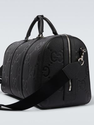 Кожени пътна чанта Gucci черно