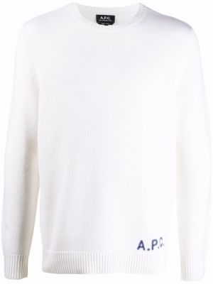 Ull brodert lang genser A.p.c. hvit