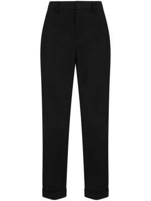 Bavlněné rovné kalhoty Dsquared2 černé