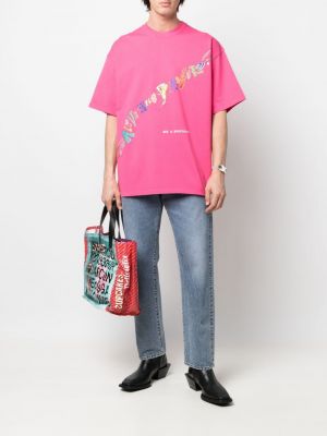 T-shirt mit print Martine Rose pink