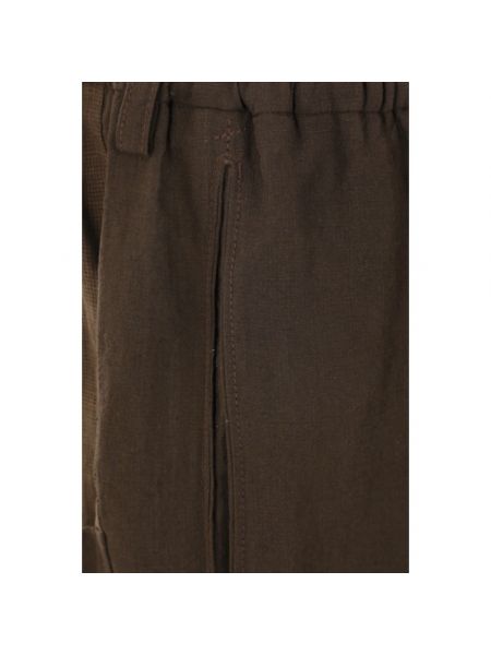 Pantalones cortos de lino Ziggy Chen marrón