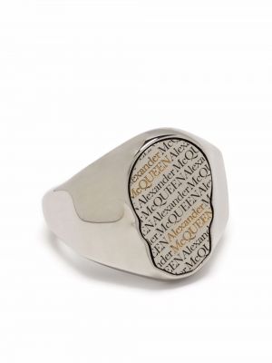 Δαχτυλίδι με σχέδιο Alexander Mcqueen ασημί