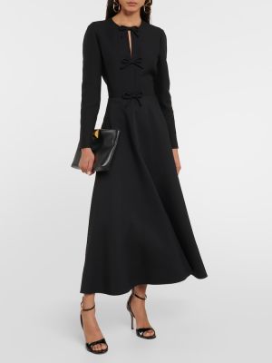 Μάξι φόρεμα με φιόγκο Valentino μαύρο