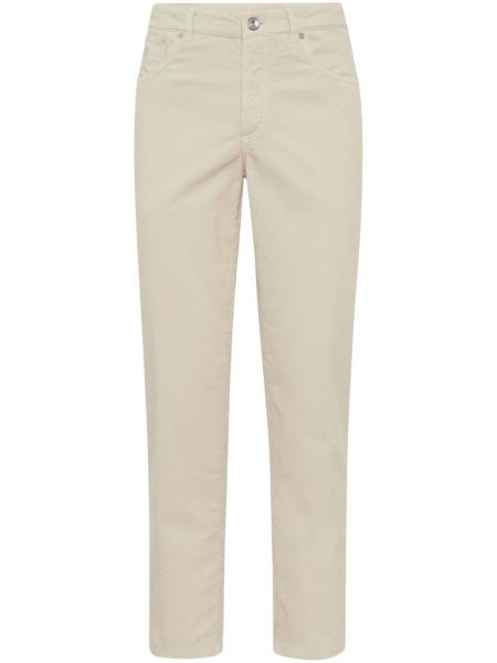 Pantalon droit en velours côtelé en velours Brunello Cucinelli