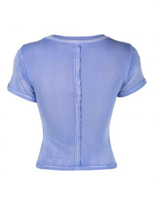 Medvilninis marškinėliai Eckhaus Latta mėlyna