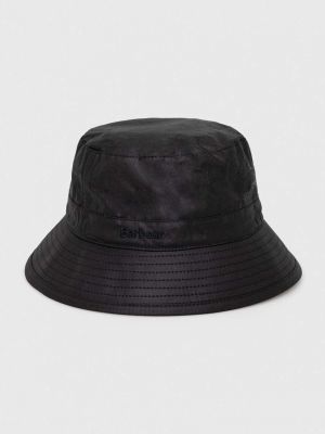 Памучна шапка с козирки Barbour черно