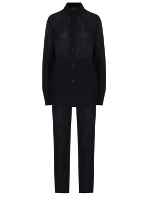 Кашемировый костюм Tom Ford черный