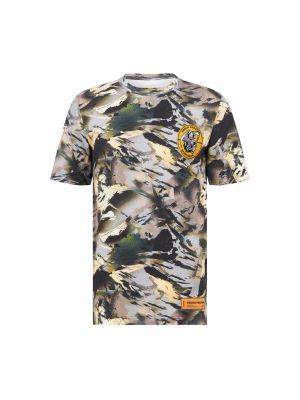 T-shirt con stampa oversize camouflage Heron Preston verde