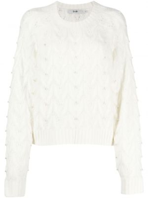 Sweter z perełkami B+ab biały
