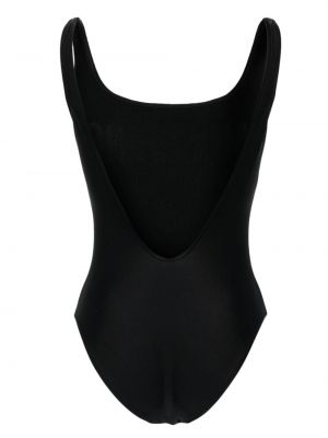 Plavky s výšivkou Moschino černé