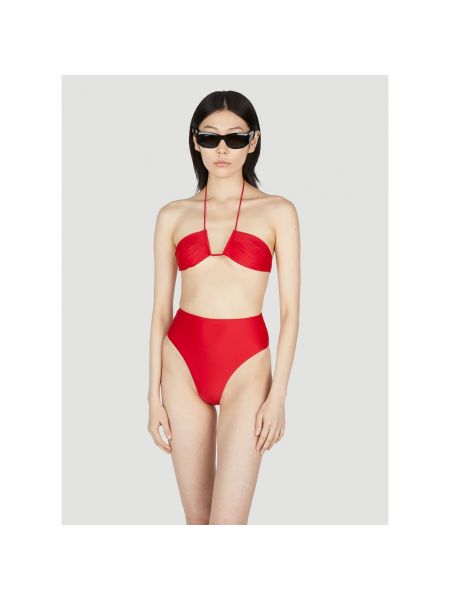 Bikini de cintura alta retro Ziah rojo