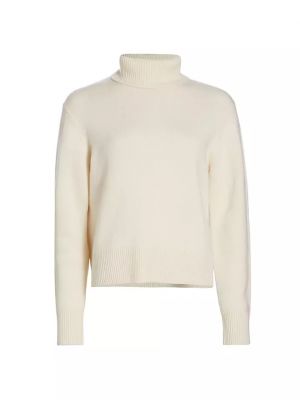 Кашемировый свитер с высоким воротником Frame, cream