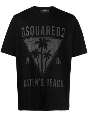 T-krekls ar apdruku Dsquared2 melns
