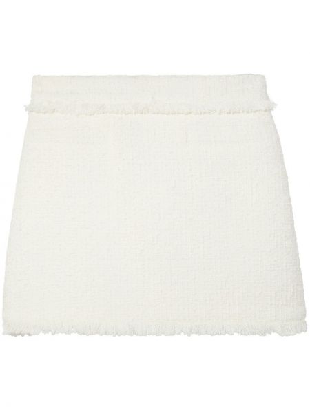 Πλεκτή φούστα mini tweed Proenza Schouler White Label λευκό