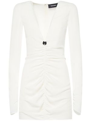 Satenska mini haljina Dsquared2 bijela