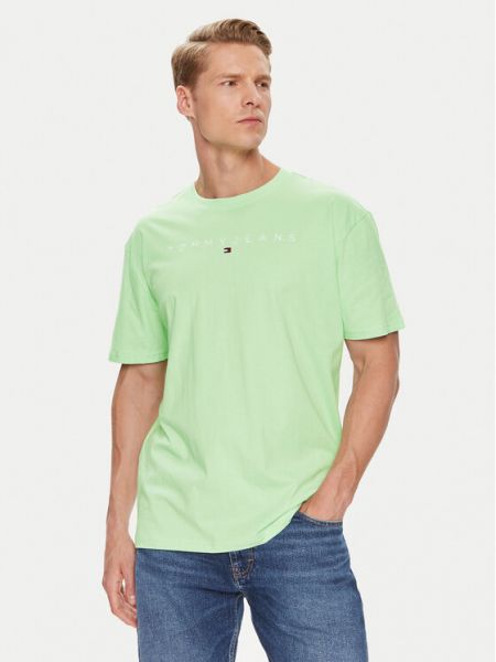 Majica Tommy Jeans zelena