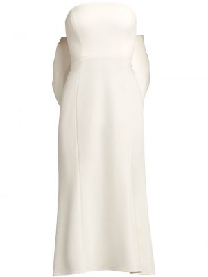 Вечерна рокля с панделка Tadashi Shoji бяло