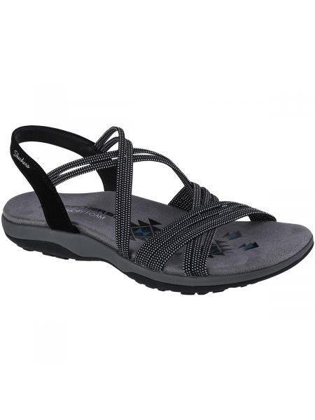 Sportovní slim fit sandály Skechers černé