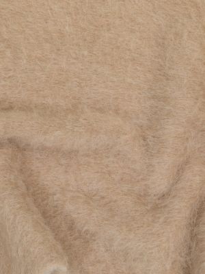 Bufanda de alpaca de punto Totême beige